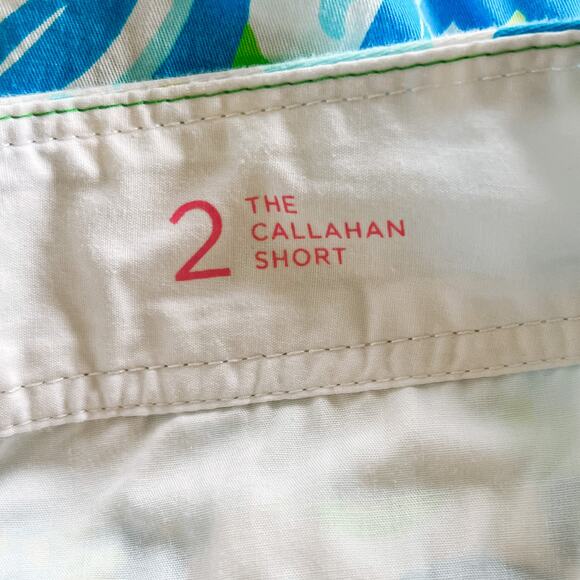Lilly Pulitzer Blue and Green Callahan Shorts size 2 - Picture 4 of 5